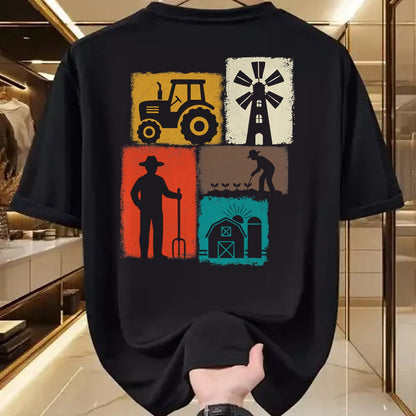 Best Farmer Life Shirt, Funny Farmer UnisexT-Shirt/Hoodie/Sweatshirt HLT00 - Farmer Vintage Collage Farming Men Rancher Cowboy Farm Owner T-Shirt