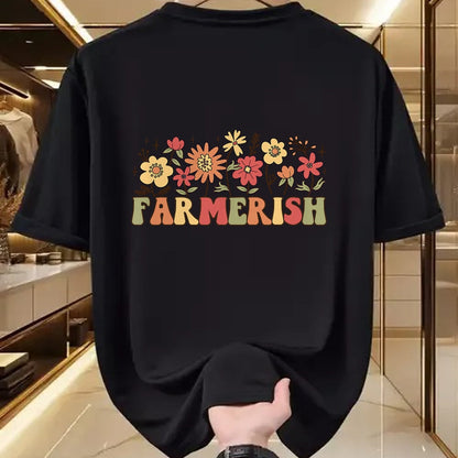 Best Farmer Life Shirt, Funny Farmer UnisexT-Shirt/Hoodie/Sweatshirt HLT00 - Farmerish Groovy Retro Floral Farmer Wife Daughter T-Shirt