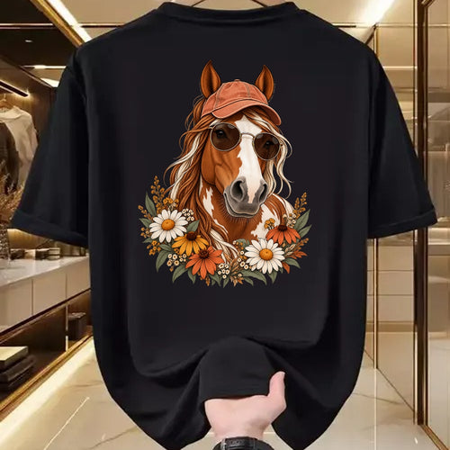 Best Horse Lover Shirt , Funny Horse UnisexT-Shirt/Hoodie/Sweatshirt HLT00 - Cute Floral Horse Western Cowgirl for Kids Girls T-Shirt