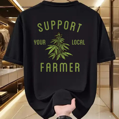 Best Farmer Life Shirt, Funny Farmer UnisexT-Shirt/Hoodie/Sweatshirt HLT00 - Support Your Local Farmer Funny Weed Marijuana Grower 420 T-Shirt