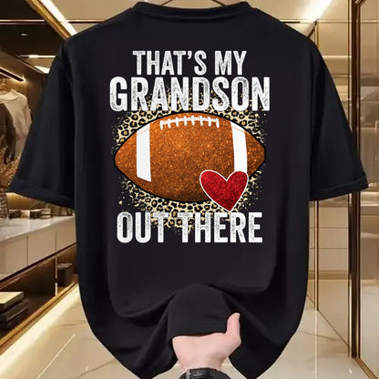 Best Grandma Shirt, Proud Grandma Unisex T-Shirt/Hoodie/Sweatshirt HLT00 - That's My Grandson Out There Football Grandma Grandpa T-Shirt (1)