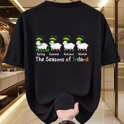 Best Farmer Life Shirt, Funny Farmer UnisexT-Shirt/Hoodie/Sweatshirt HLT00 - The Seasons Patrick's Day Ireland Four Cute Sheep Shamrocks T-Shirt