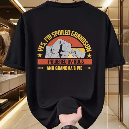 Best Grandma Shirt, Proud Grandma Unisex T-Shirt/Hoodie/Sweatshirt HLT00 - Funny Grandma Spoiled Grandson Grandparents T-Shirt