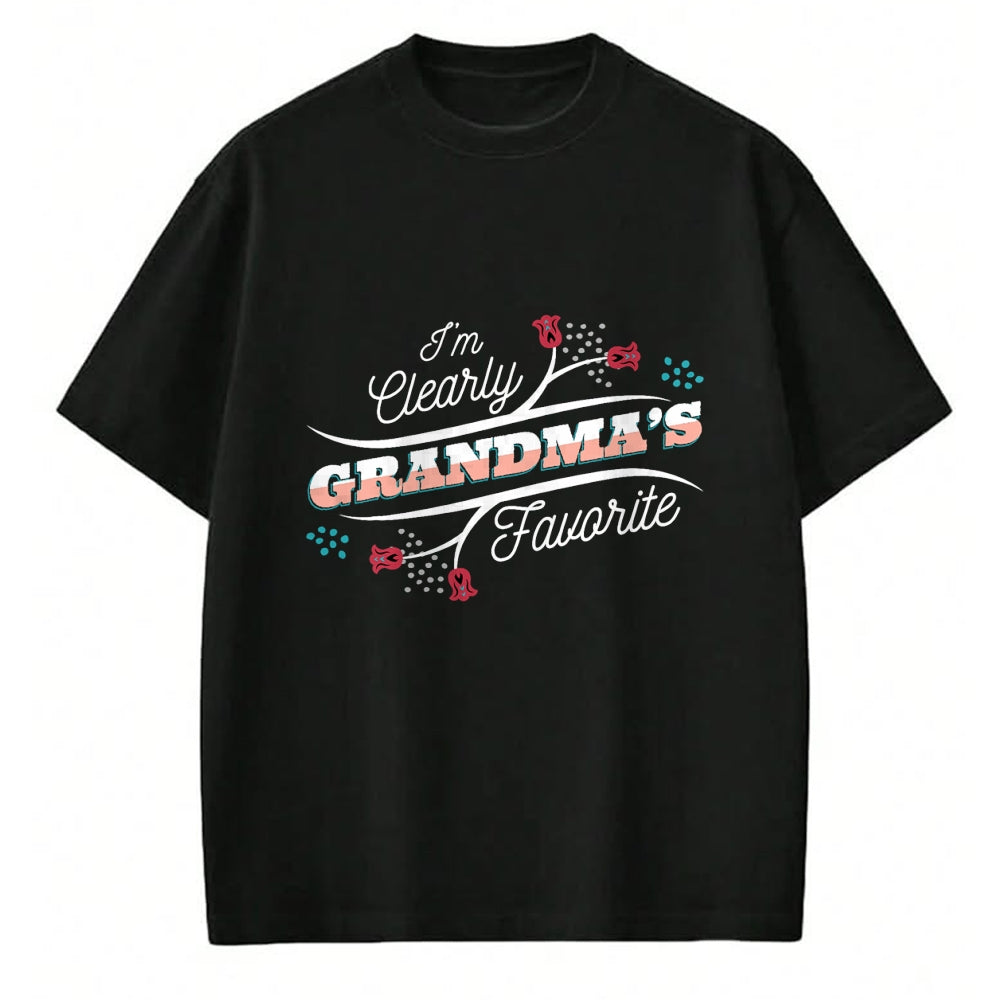 Best Grandma Shirt, Proud Grandma Unisex T-Shirt/Hoodie/Sweatshirt HLT00 - I'm Clearly Grandma's Favorite Granddaughter Grandma, T-Shirt (1)