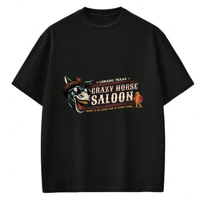 Best Horse Lover Shirt , Funny Horse Unisex T-Shirt/Hoodie/Sweatshirt HLT00 - Crazy Horse Saloon Bar T-Shirt