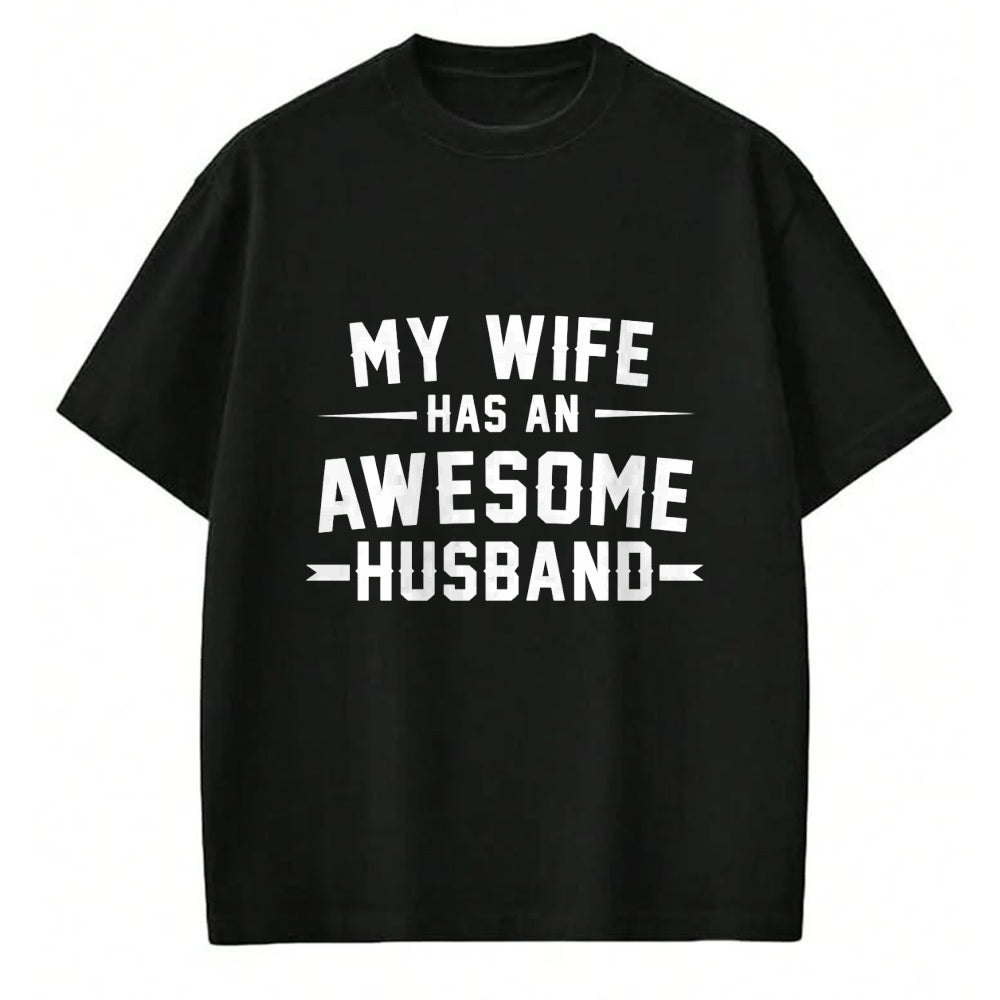 Best Wife Shirt, Wife and Husband Unisex T-Shirt/Hoodie/Sweatshirt HLT00 - My wife has an awesome husband Long Sleeve T-Shirt