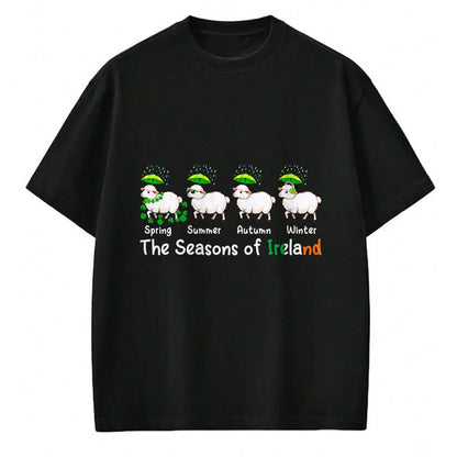 Best Farmer Life Shirt, Funny Farmer UnisexT-Shirt/Hoodie/Sweatshirt HLT00 - The Seasons Patrick's Day Ireland Four Cute Sheep Shamrocks T-Shirt