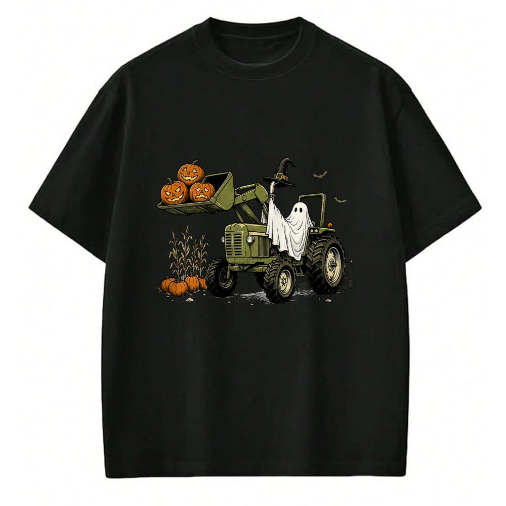 Best Farmer Life Shirt, Funny Farmer UnisexT-Shirt/Hoodie/Sweatshirt HLT00 - Ghost Tractor Pumpkin Halloween Costume Farmer Boys Kids T-Shirt