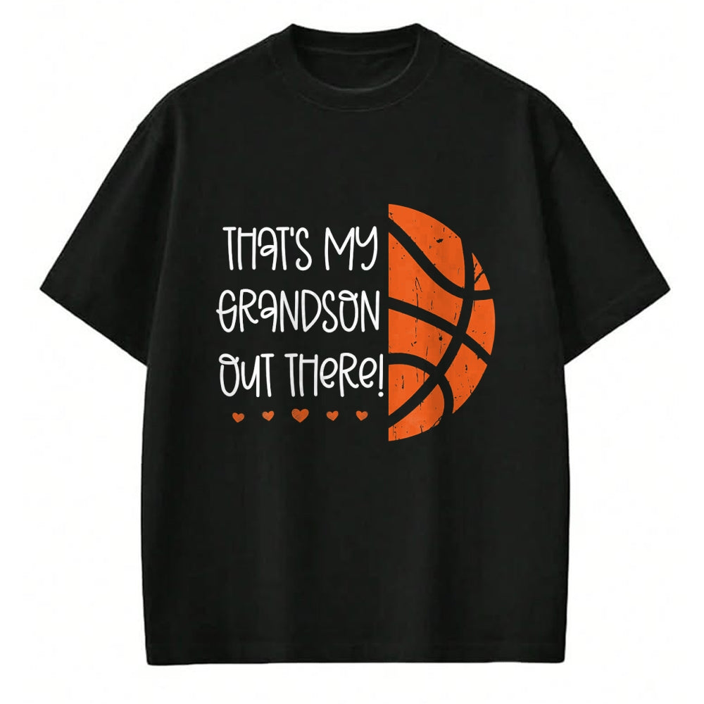 Best Grandma Shirt, Proud Grandma Unisex T-Shirt/Hoodie/Sweatshirt HLT00 - Womens Basketball Grandma Gift That's My Grandson Out There Nana T-Shirt