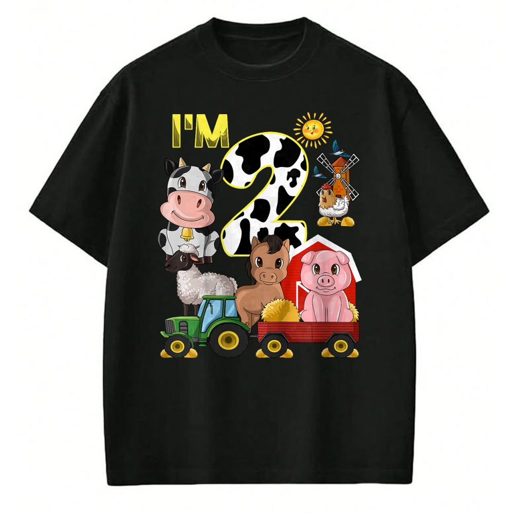 Best Farmer Life Shirt, Funny Farmer UnisexT-Shirt/Hoodie/Sweatshirt HLT00 - Kids Farm Animals Tractor 2nd Birthday 2 Year Old Birthday Party T-Shirt