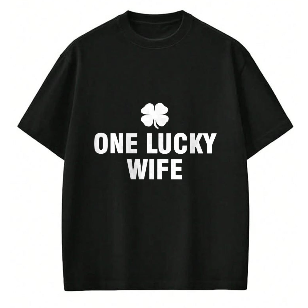 Best Wife Shirt, Wife and Husband Unisex T-Shirt/Hoodie/Sweatshirt HLT00 - Gift for wife T shirt, lucky wife   One Lucky Wife Long Sleeve T-Shirt (1)