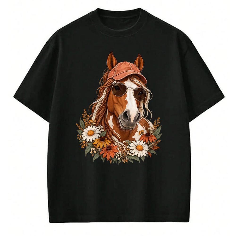 Best Horse Lover Shirt , Funny Horse UnisexT-Shirt/Hoodie/Sweatshirt HLT00 - Cute Floral Horse Western Cowgirl for Kids Girls T-Shirt