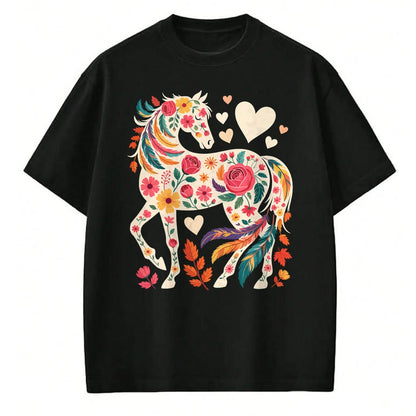 Best Horse Lover Shirt , Funny Horse UnisexT-Shirt/Hoodie/Sweatshirt HLT00 - Floral Horse Equestrian Western Cowgirl T-Shirt