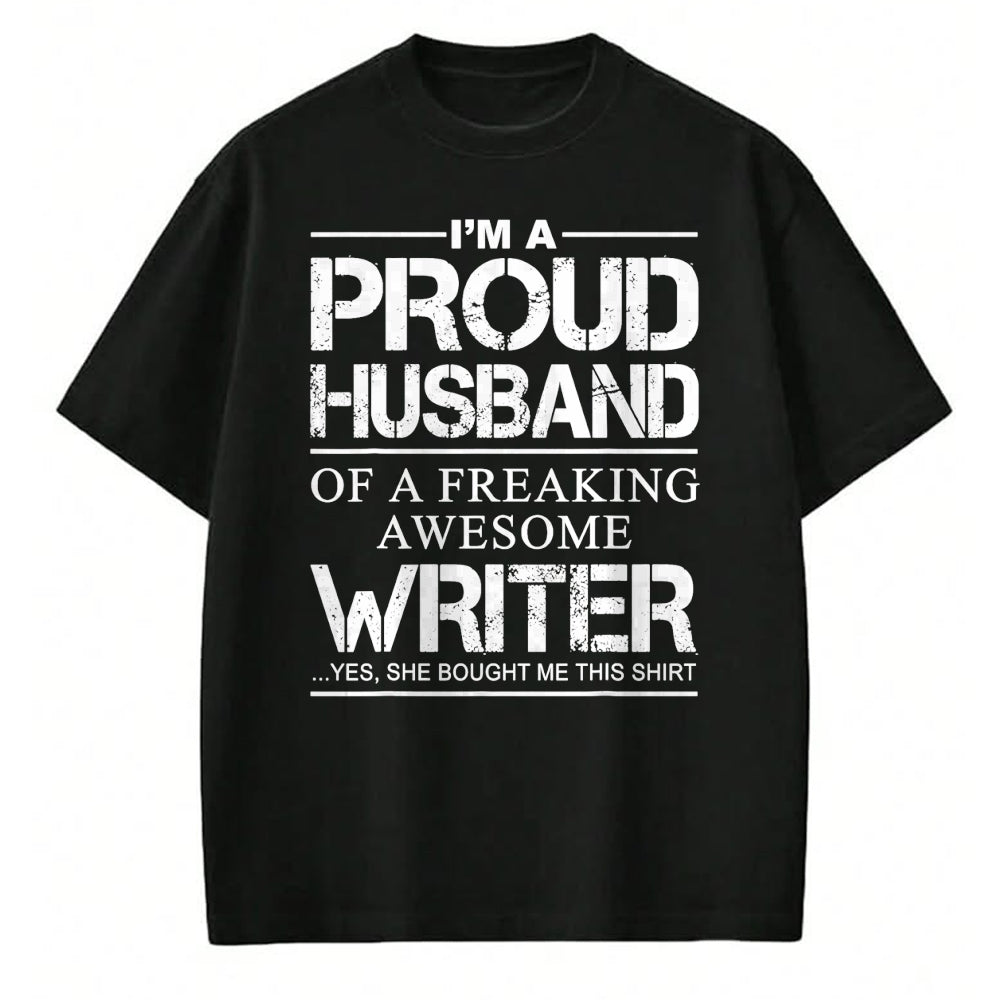 Best Wife Shirt, Wife and Husband Unisex T-Shirt/Hoodie/Sweatshirt HLT00 - Mens Proud Husband Of Awesome Writer Tee Gift - Author's Husband T-Shirt