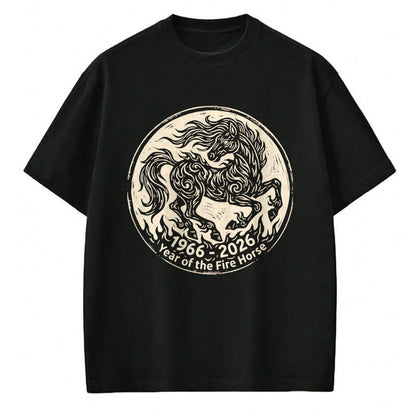 Best Horse Lover Shirt , Funny Horse UnisexT-Shirt/Hoodie/Sweatshirt HLT00 -  1966 2026 Year of The Fire Horse Chinese Zodiac 1966 Vintage T-Shirt, Men, Black, 3X-Large