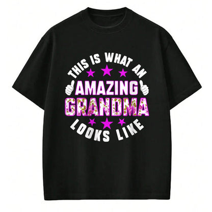 Best Grandma Shirt, Proud Grandma Unisex T-Shirt/Hoodie/Sweatshirt HLT00 - This Is What An Amazing Grandma Looks Like Shirt Mothers Day T-Shirt (1)