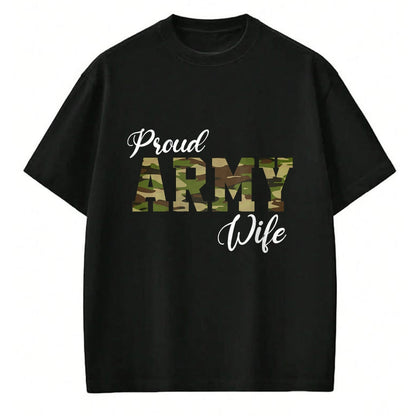 Best Wife Shirt, Wife and Husband Unisex T-Shirt/Hoodie/Sweatshirt HLT00 - Gift for wife T shirt, lucky wife   Proud Army Wife For Military Wife Of A Brave US Soldier T-Shirt