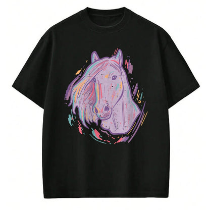 Best Horse Lover Shirt , Funny Horse UnisexT-Shirt/Hoodie/Sweatshirt HLT00 - Purple Horse Painting Animal Art Equestrian Men Women Kids T-Shirt