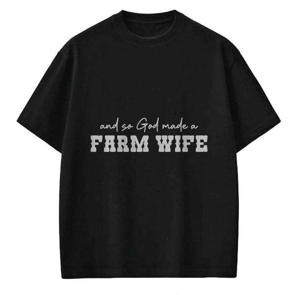 Best Farmer Life Shirt, Funny Farmer UnisexT-Shirt/Hoodie/Sweatshirt HLT00 - and So God Made A Farm Wife Women Girl Funny Farmer T-Shirt (1)