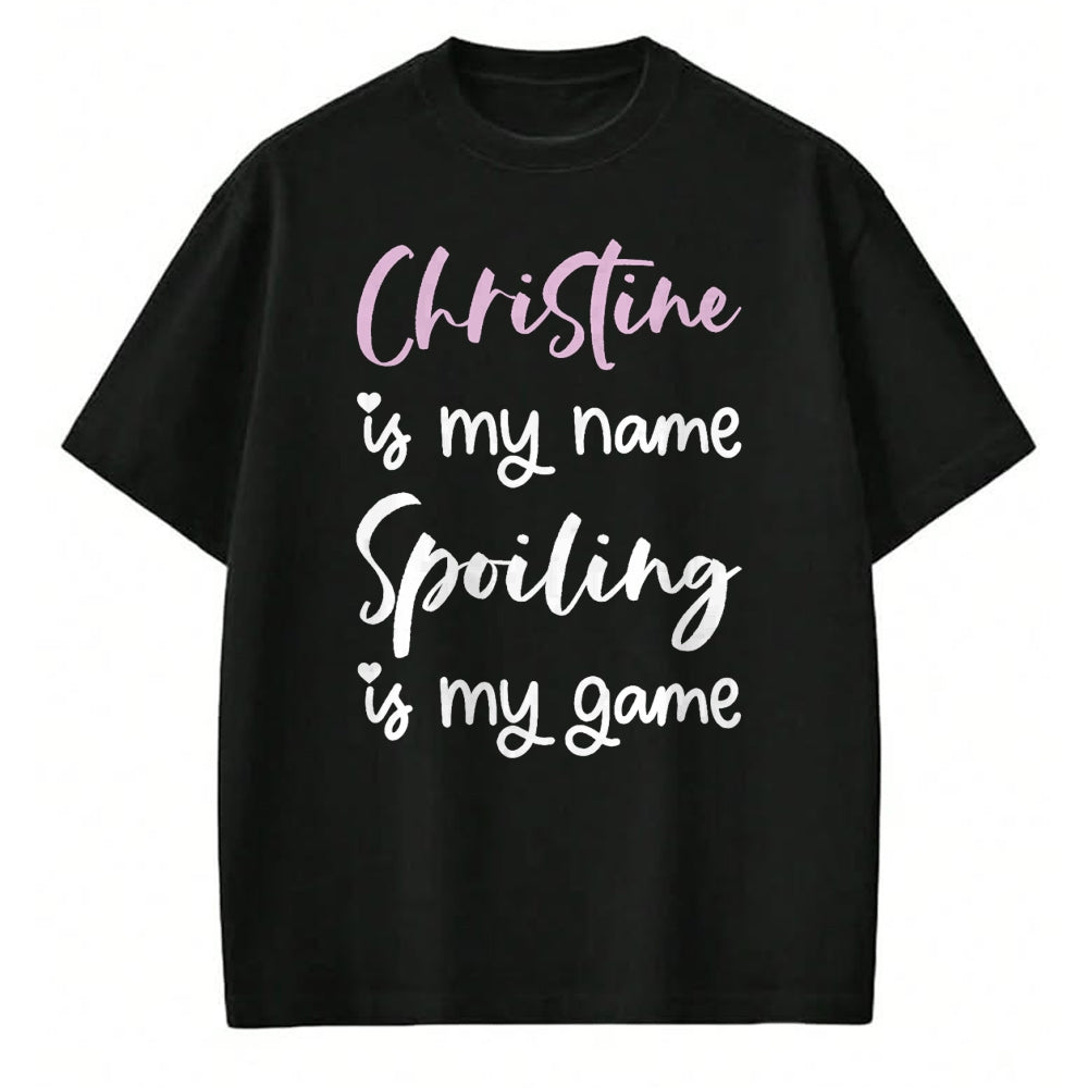 Best Wife Shirt, Wife and Husband Unisex T-Shirt/Hoodie/Sweatshirt HLT00 - Christine Name Personalized Women Spoiled Girl Cute Pink T-Shirt (1)