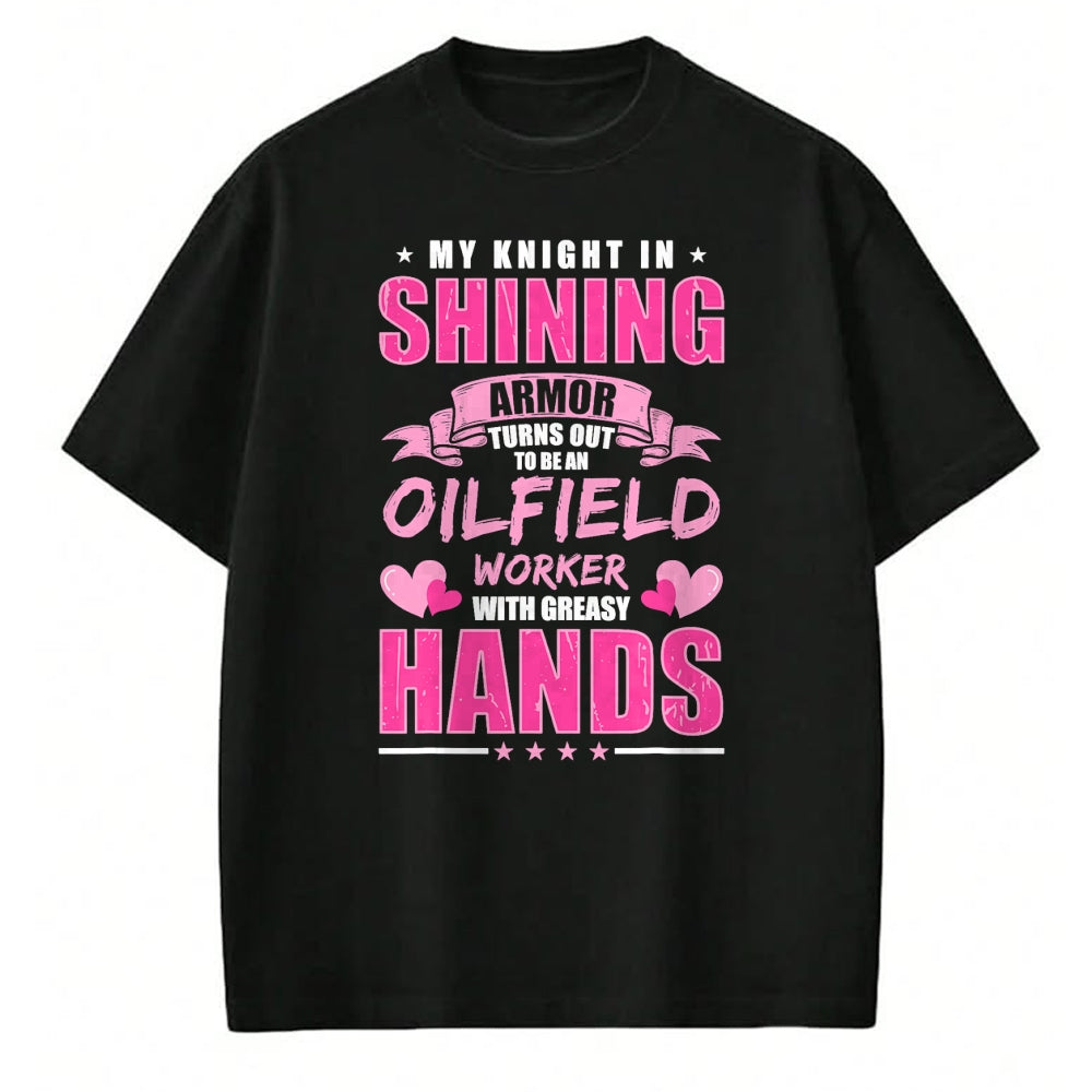 Best Wife Shirt, Wife and Husband Unisex T-Shirt/Hoodie/Sweatshirt HLT00 - Oilfeild Oilfield Girlfriend Spoiled Oilfield Wife T-Shirt