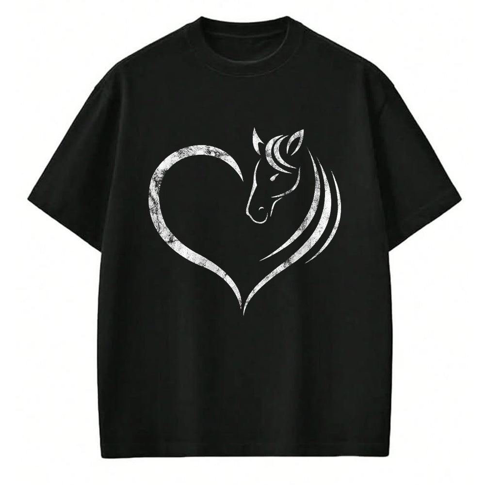 Best Horse Lover Shirt , Funny Horse UnisexT-Shirt/Hoodie/Sweatshirt HLT00 - Cute Horse Lover Outfit Gift for Girls Women Horse and Heart T-Shirt Small