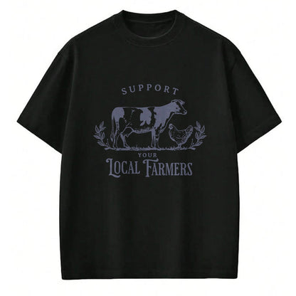 Best Farmer Life Shirt, Funny Farmer UnisexT-Shirt/Hoodie/Sweatshirt HLT00 - Support Your Local Cattle Rancher Farmer Country Farm Life T-Shirt