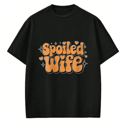 Best Wife Shirt, Wife and Husband Unisex T-Shirt/Hoodie/Sweatshirt HLT00 - Gift for wife T shirt, spoiled wife   Womens Spoiled Wife V-Neck T-Shirt