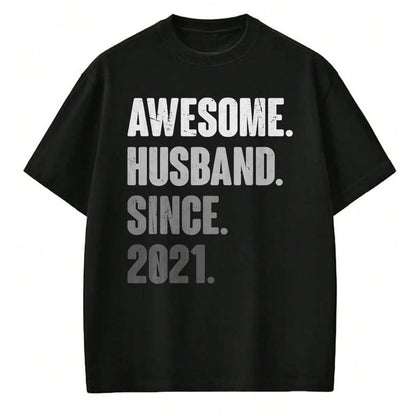Best Wife Shirt, Wife and Husband Unisex T-Shirt/Hoodie/Sweatshirt HLT00 - 3rd Year Wedding Anniversary Epic Awesome Husband Since 2021 T-Shirt (3)