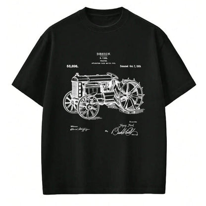 Best Farmer Life Shirt, Funny Farmer UnisexT-Shirt/Hoodie/Sweatshirt HLT00 -Classic Vintage Patent 1919 Farm Tractor Gift T-Shirt Small