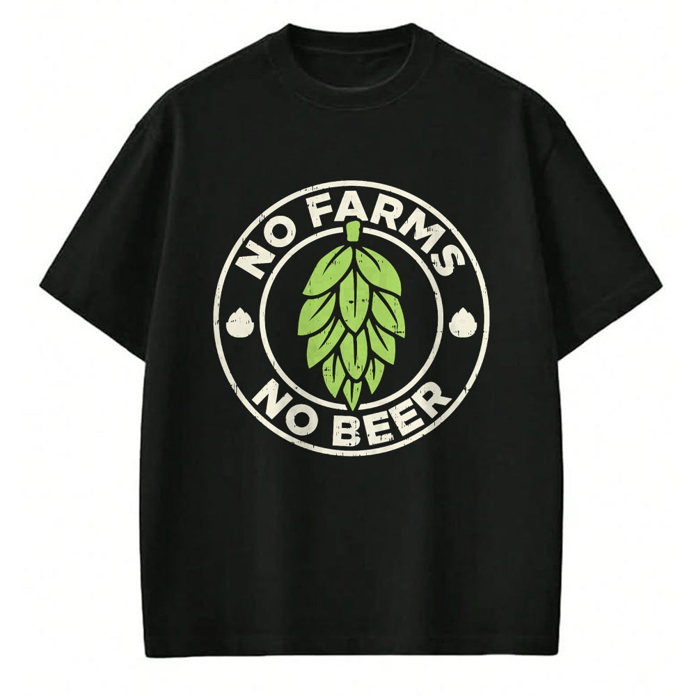 Best Farmer Life Shirt, Funny Farmer UnisexT-Shirt/Hoodie/Sweatshirt HLT00 - No Farms No Beer Hops Craft Beer Farming Brewer Farmer Gift T-Shirt