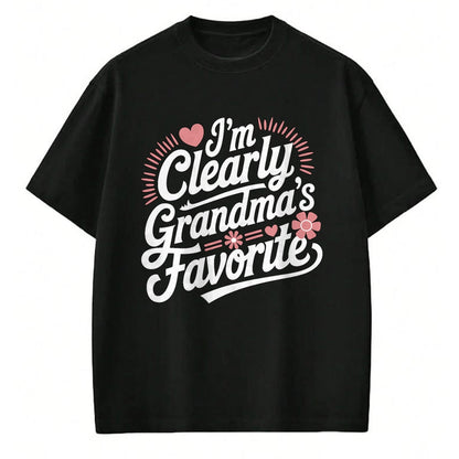 Best Grandma Shirt, Proud Grandma Unisex T-Shirt/Hoodie/Sweatshirt HLT00 - I'm Clearly Grandma's Favorite, Granddaughter Grandma T-Shirt (1)