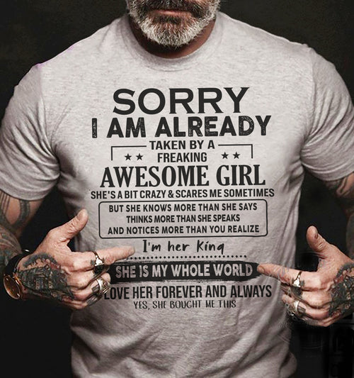 TO MY HUSBAND/BOYFRIEND - TAKEN BY A FREAKING AWESOME GIRL - GIFT FROM WIFE/GIRLFRIEND - NTTD00 (SKU.AT16-00)