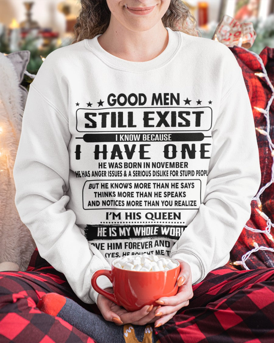 November - Good men Still Exist - gift for your girlfriend, wife from Husband - NGHL11 (SKU-GM-11)