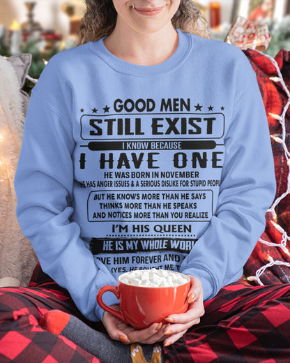 November - Good men Still Exist - gift for your girlfriend, wife from Husband - NGHL11 (SKU-GM-11)