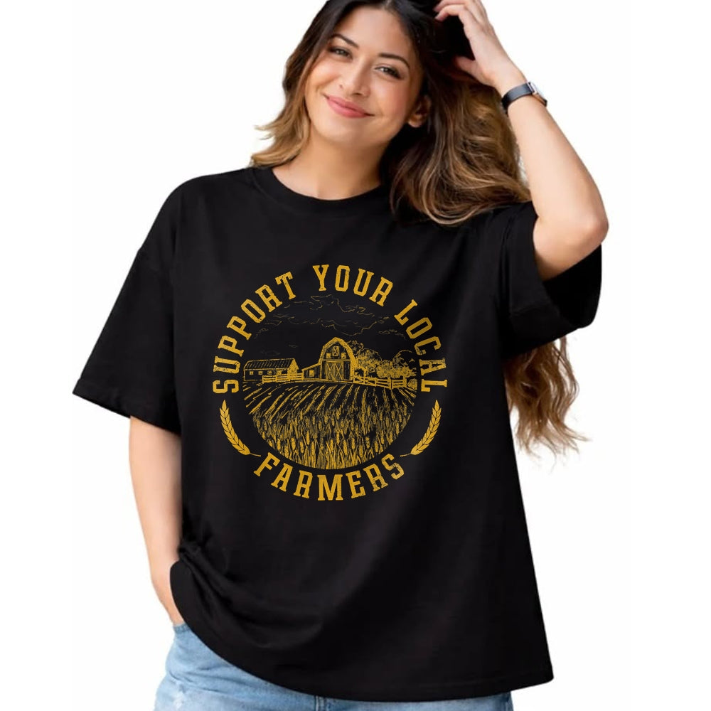 Best Farmer Life Shirt, Funny Farmer UnisexT-Shirt/Hoodie/Sweatshirt HLT00 - Vintage Support Your Local Farmers Farming Farm Farmer T-Shirt
