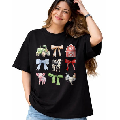 Best Farmer Life Shirt, Funny Farmer UnisexT-Shirt/Hoodie/Sweatshirt HLT00 - Cute Farm Animals Cow Pig Chicken Coquette Farmer Country T-Shirt, Men, Black, 3X-Large