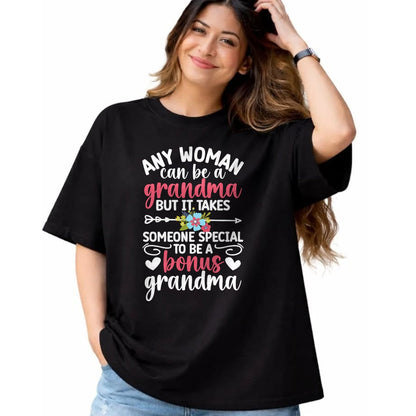 Best Grandma Shirt, Proud Grandma Unisex T-Shirt/Hoodie/Sweatshirt HLT00 - To Be A Bonus Grandma Bonus Grandmother Step Grandma T-Shirt
