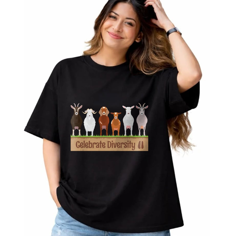 Best Farmer Life Shirt, Funny Farmer UnisexT-Shirt/Hoodie/Sweatshirt HLT00 - Celebrate Diversity Breeds Farm Animal Cute Humor Fun Goat Long Sleeve T-Shirt