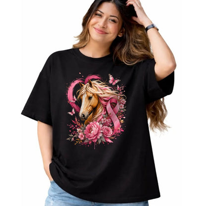 Best Horse Lover Shirt , Funny Horse UnisexT-Shirt/Hoodie/Sweatshirt HLT00 - Breast Cancer Awareness Horse Pink Ribbon Butterfly Survivor T-Shirt