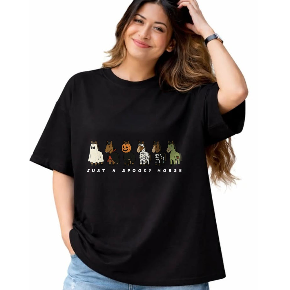 Best Horse Lover Shirt , Funny Horse UnisexT-Shirt/Hoodie/Sweatshirt HLT00 - Cute Funny Just A Spooky Horse Ghost Monsters Halloween T-Shirt