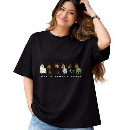 Best Horse Lover Shirt , Funny Horse UnisexT-Shirt/Hoodie/Sweatshirt HLT00 - Cute Funny Just A Spooky Horse Ghost Monsters Halloween T-Shirt