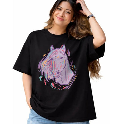 Best Horse Lover Shirt , Funny Horse UnisexT-Shirt/Hoodie/Sweatshirt HLT00 - Purple Horse Painting Animal Art Equestrian Men Women Kids T-Shirt