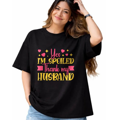 Best Wife Shirt, Wife and Husband Unisex T-Shirt/Hoodie/Sweatshirt HLT00 - Gift for wife T shirt, spoiled wife   Funny Wife I’M Spoiled Thank My Husband Spoiled Wife Tank Top (1)