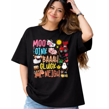 Best Farmer Life Shirt, Funny Farmer UnisexT-Shirt/Hoodie/Sweatshirt HLT00 - Farm Animals Sounds Oink Baa Neigh Cluck Moo Kids Farmer T-Shirt