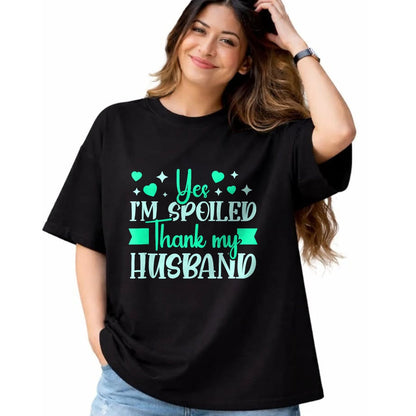 Best Wife Shirt, Wife and Husband Unisex T-Shirt/Hoodie/Sweatshirt HLT00 - Gift for wife T shirt, spoiled wife   Funny Wife I’M Spoiled Thank My Husband Spoiled Wife Tank Top (2)