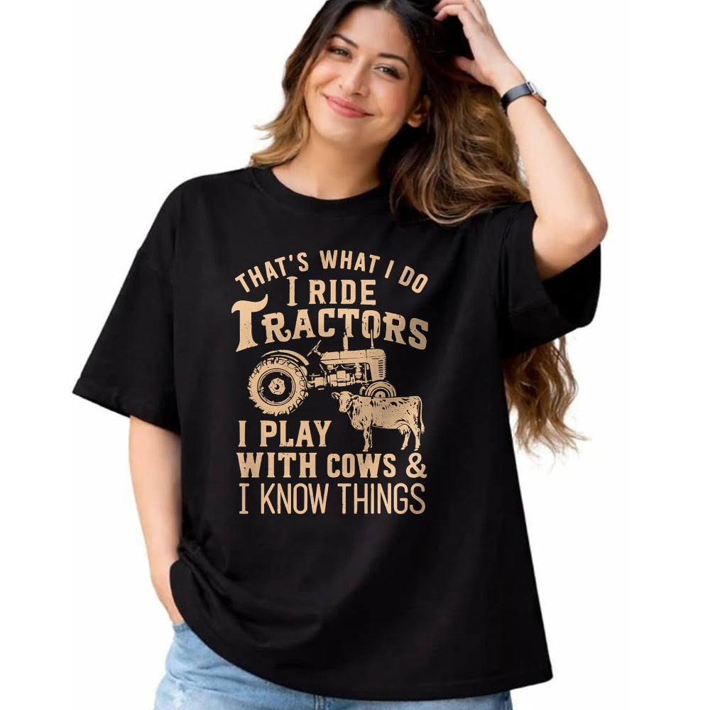 Best Farmer Life Shirt, Funny Farmer UnisexT-Shirt/Hoodie/Sweatshirt HLT00 - Funny Farmer Cowboy Gift That's What I Do I Ride Tractors T-Shirt