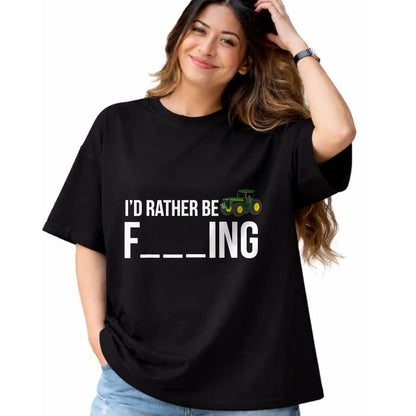 Best Farmer Life Shirt, Funny Farmer UnisexT-Shirt/Hoodie/Sweatshirt HLT00 - I'd Rather Be Farming T-Shirt Funny Farmer Gift Shirt T-Shirt