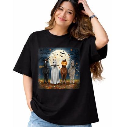 Best Horse Lover Shirt , Funny Horse UnisexT-Shirt/Hoodie/Sweatshirt HLT00 - Creepy Cute Halloween Horse Design for Equestrian Woman Girl T-Shirt