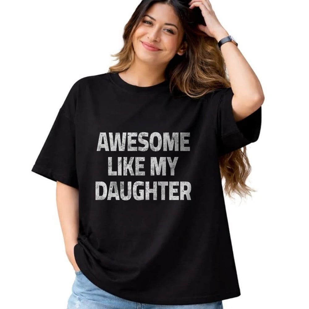 Best Wife Shirt, Wife and Husband Unisex T-Shirt/Hoodie/Sweatshirt HLT00 - Awesome Like My Daughter Father's Day Funny Dad Husband Man Premium T-Shirt